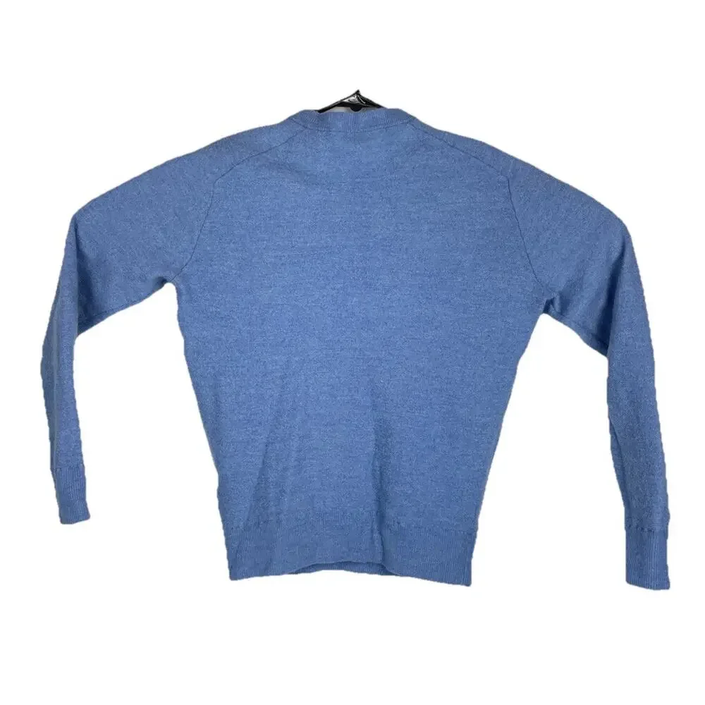 Peter Millar Crown Crafted Merino Wool Crewneck Sweater Medium Blue Lightweight